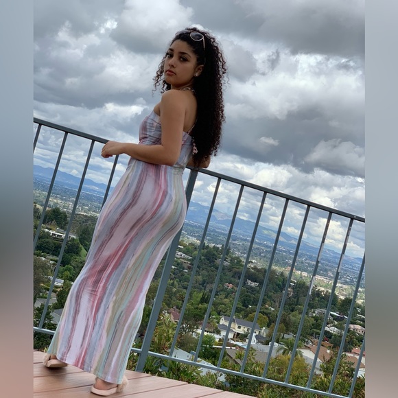 Fashion Nova Colorful Marble Maxi-Dress - Picture 4 of 6